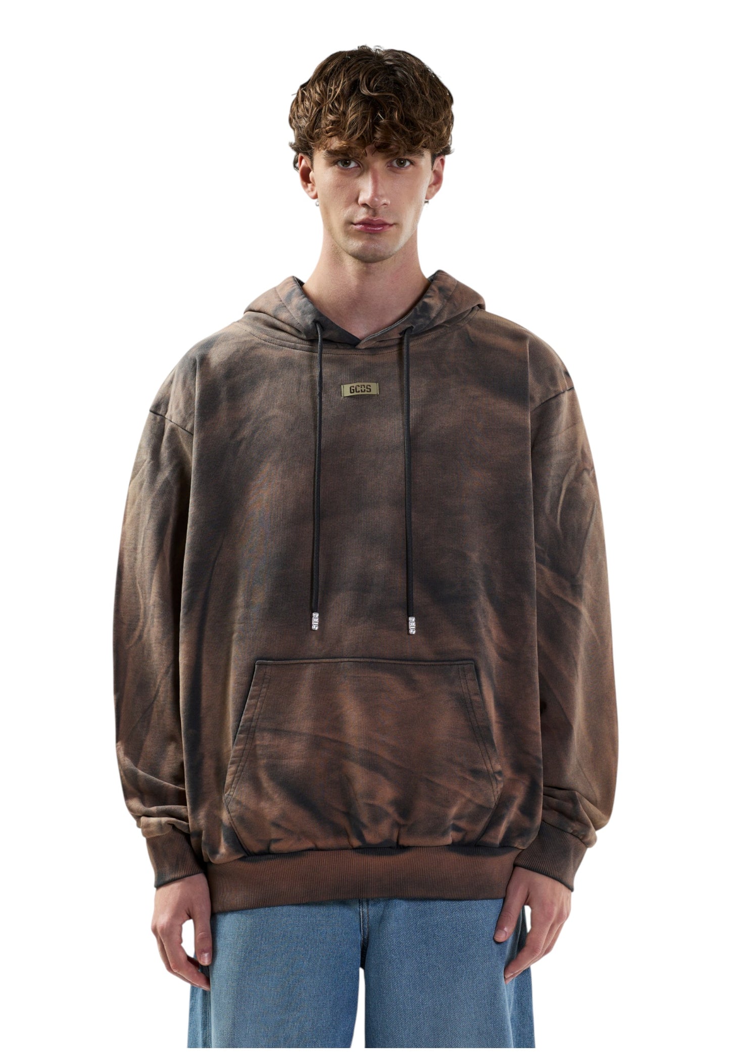 Felpa Con Cappuccio Uomo Gcds Patch Logo Solarized  B2CM1911JE7