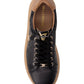 Sneakers Basse Donna Valleverde chiusura con lacci, piccoli motivi impressi sulla tomaia, ciondolo con logo, inserti a contrasto, sottopiede in pelle  35494L