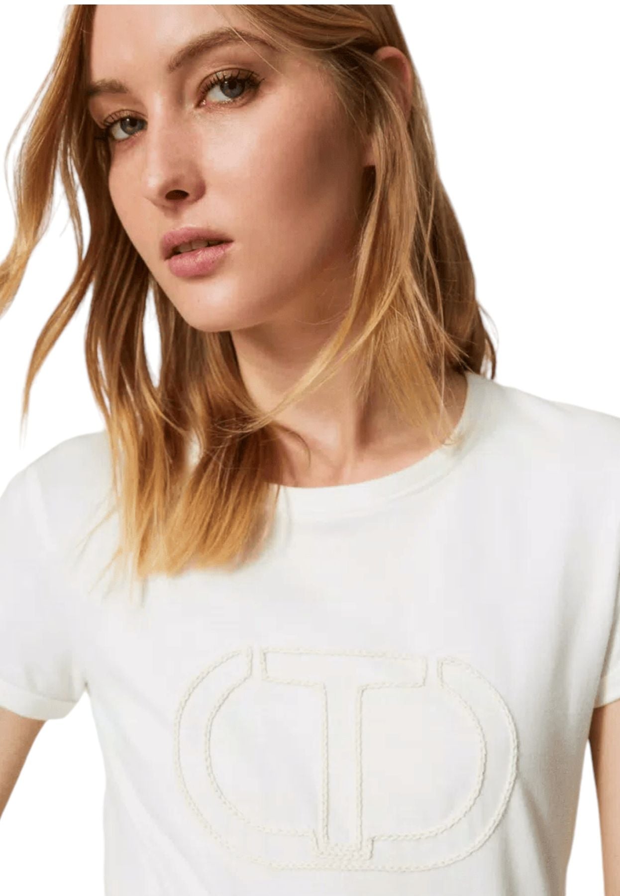 T-Shirt Manica Corta Donna Twinset Con Ricamo  241TP2212
