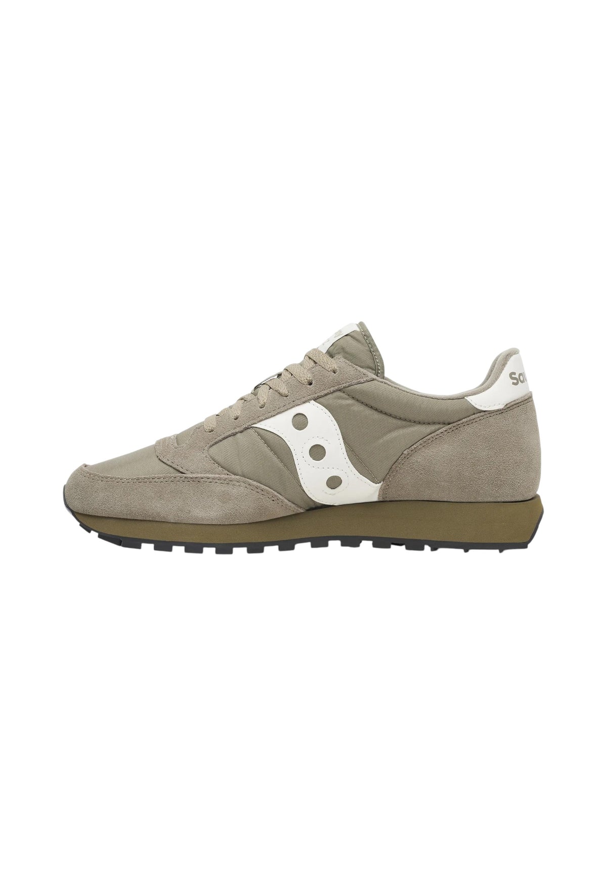 Sneakers Basse Uomo Saucony Chiusura con lacci, Tomaia in nylon e pelle scamosciata, Collo e linguetta imbottiti, Intersuola EVA rigata assorbi-urti, Suola in gomma Jazz Original S101443