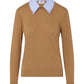 Maglia A Girocollo Donna Liu Jo Con Colletto A Camicia A Contrasto  WF6452MA16R