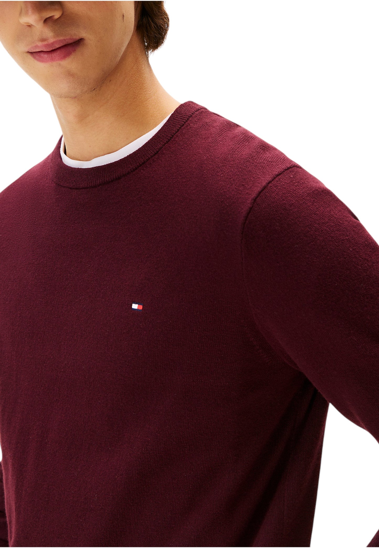 Maglione A Girocollo Uomo Tommy Hilfiger Organic Cotton Cashmere Pima MW0MW28046