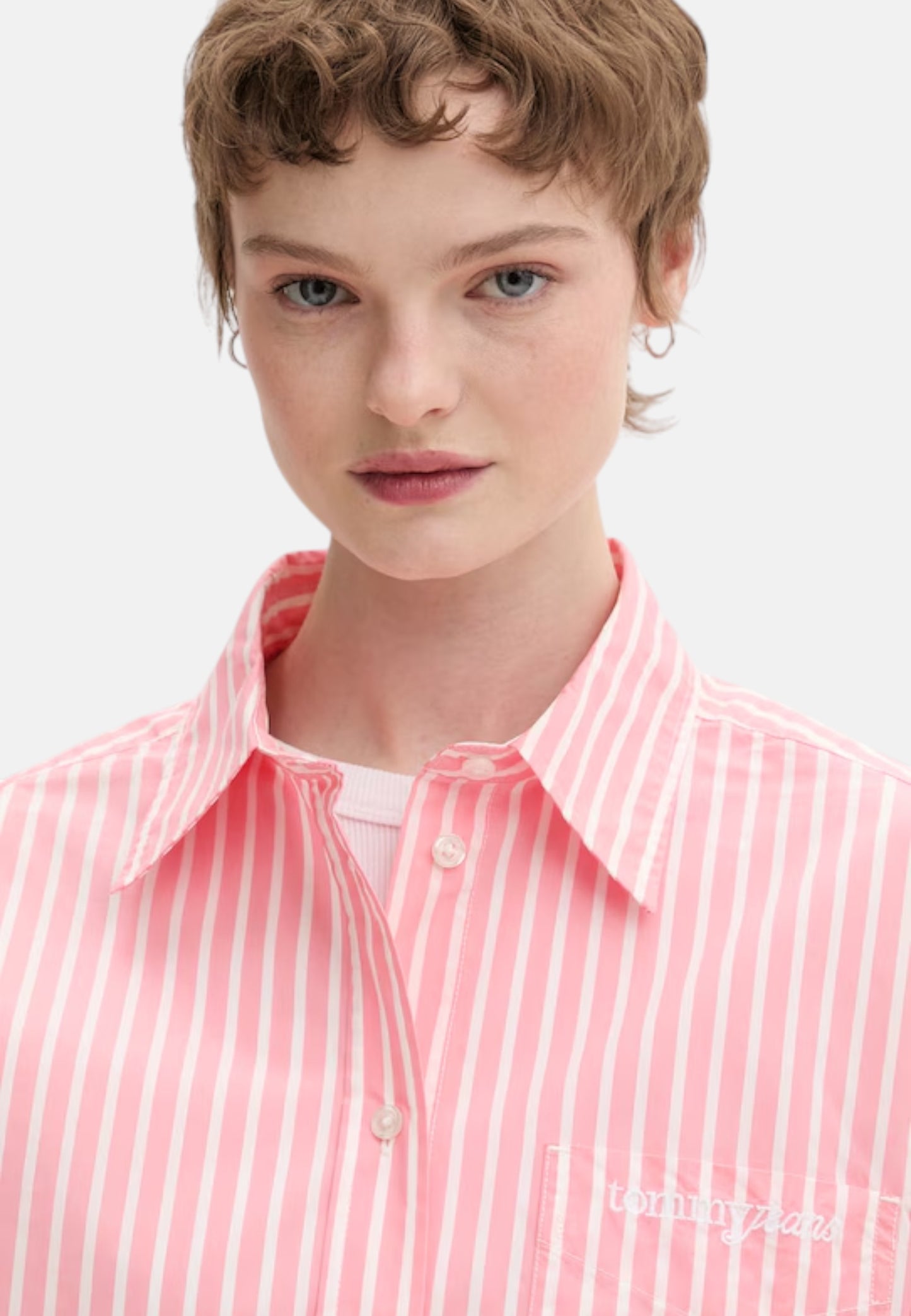 Camicia Manica lunga Donna Tommy Jeans  Tjw Ovs Poplin Shir DW0DW22218