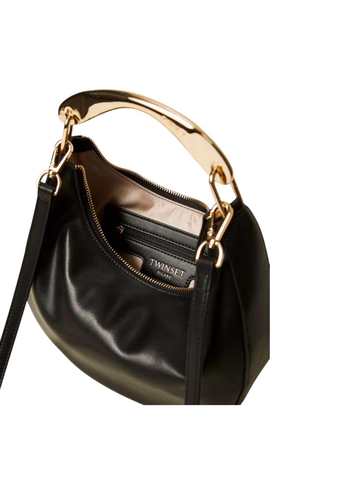 Borsa A Tracolla Donna Twinset Hobo Media Con Manico In Metallo  252TD8160