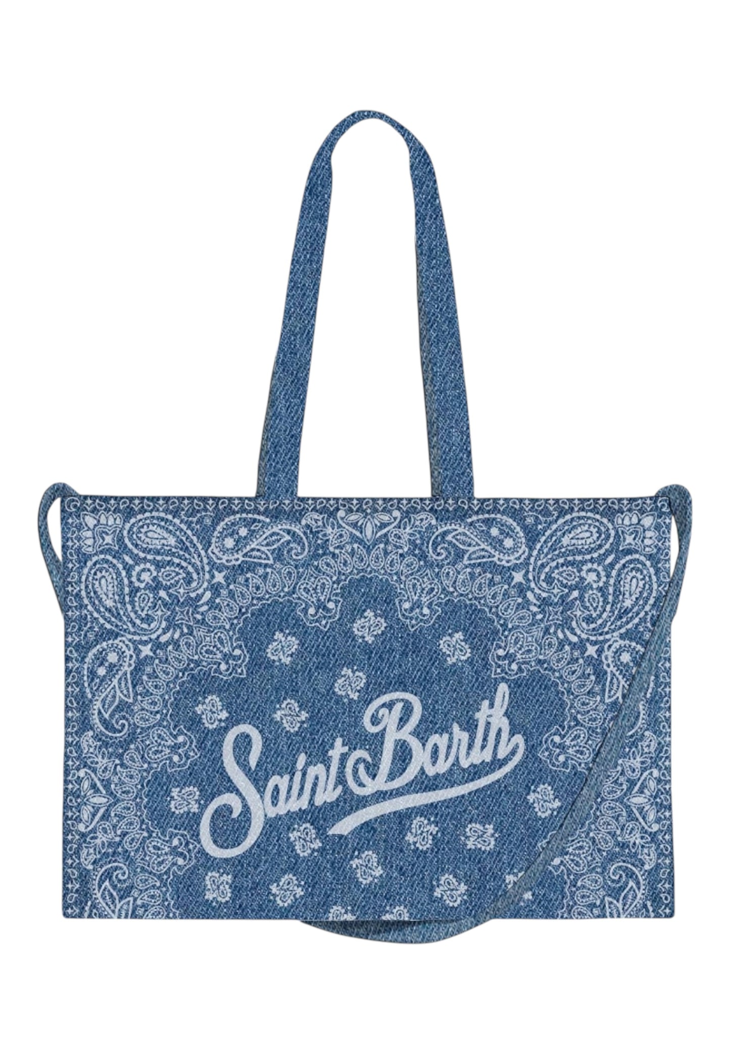 Borsa A Spalla Donna Mc2 Saint Barth Bandanna Denim Essential Bag N Denim EBAGN006