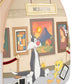 Zaino  Donna Braccialini Zaino compatto, Singolo con tracolle regolabili, Chiusura con zip, Due tasche interne, una con zip e una aperta, Stampa illustrata Looney Tunes, Dimensioni: 45 x 12 x 29 Cm Allround LT LT293YY