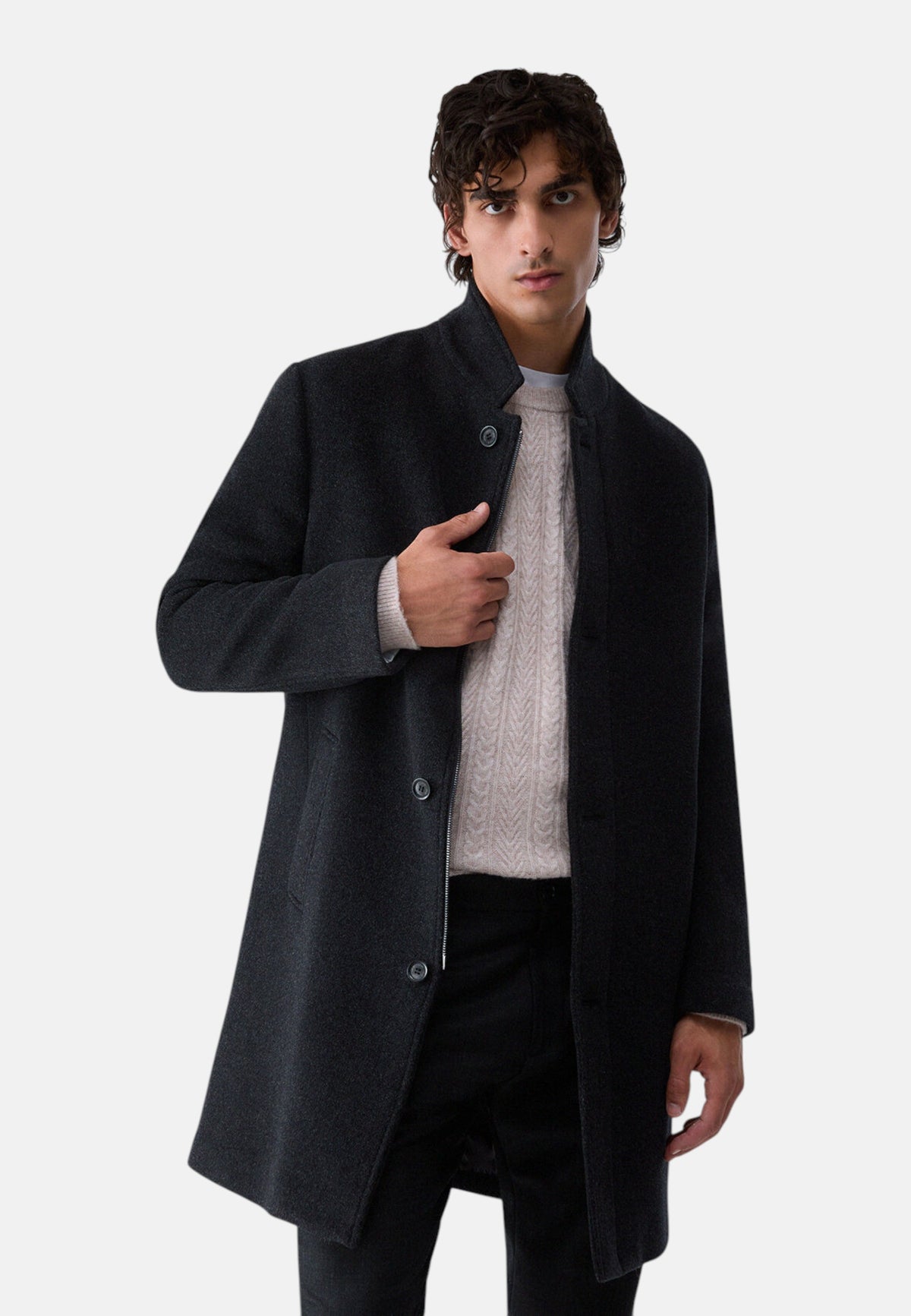 Cappotto  Uomo Liu Jo Monopetto Lana E Cashmere  QF6151T217A