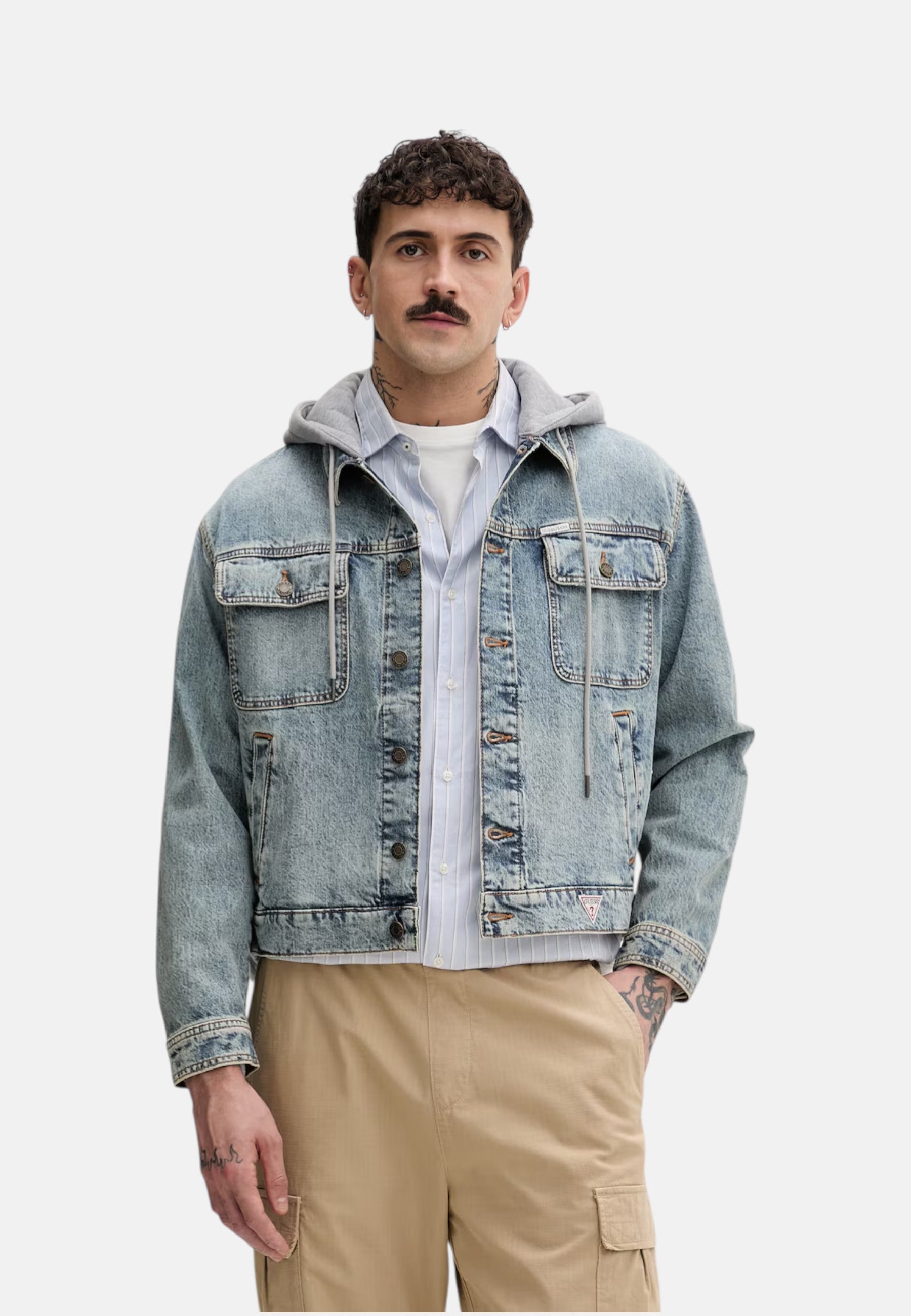 Giacca Jeans Uomo Guess  Gj Cropped Trucker M6RN67D5M5O