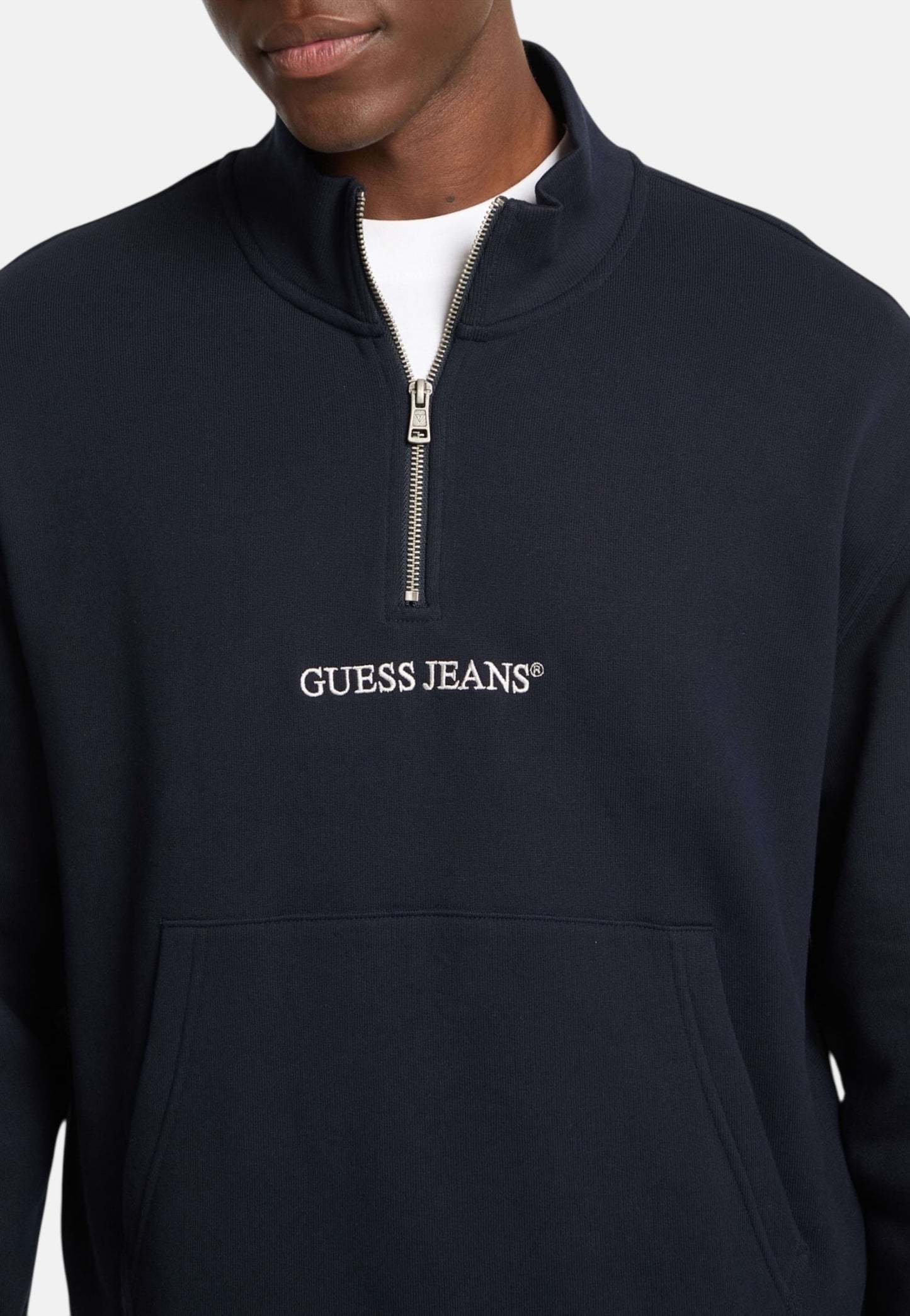 Felpa Collo Alto Uomo Guess Con Mezza Zip Gj Embro M5RQ42KCPR1