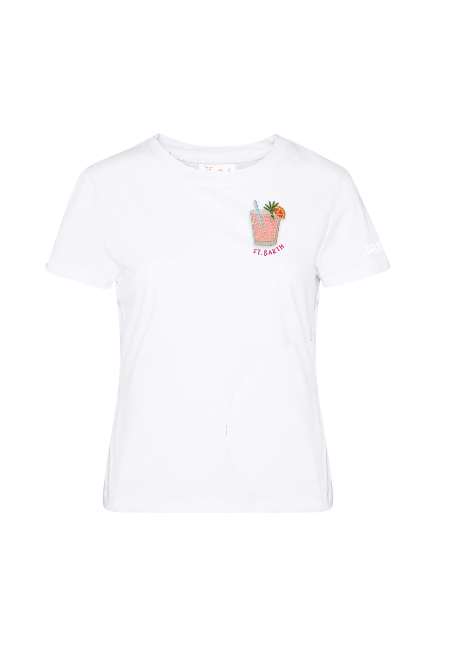 T-Shirt Manica Corta Donna Mc2 Saint Barth Sb Paloma Beads Emb Emilie EMI0001