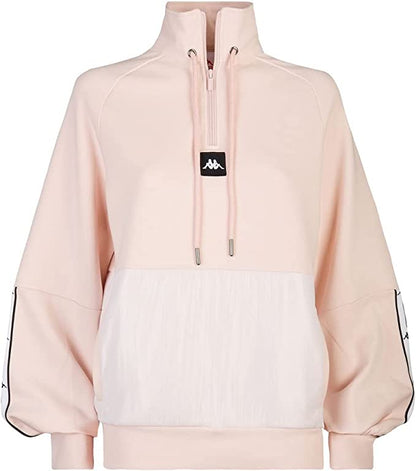 Felpa Collo Alto Donna Kappa E Mezza Zip  3116D1W