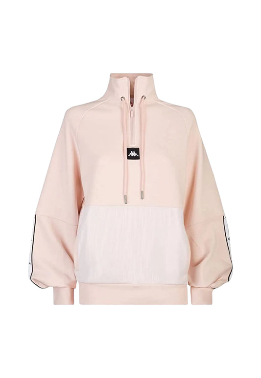 Felpa Collo Alto Donna Kappa E Mezza Zip  3116D1W