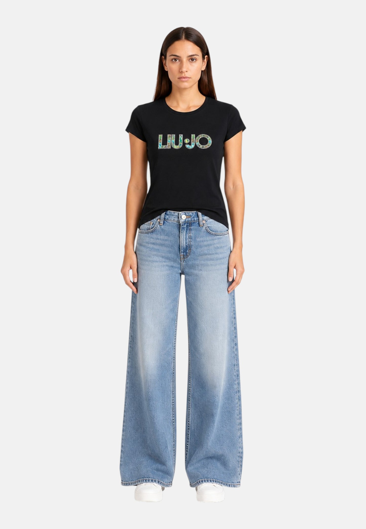 T-Shirt Manica Corta Donna Liu Jo Cachemire Water Eco Line VA6169JS003