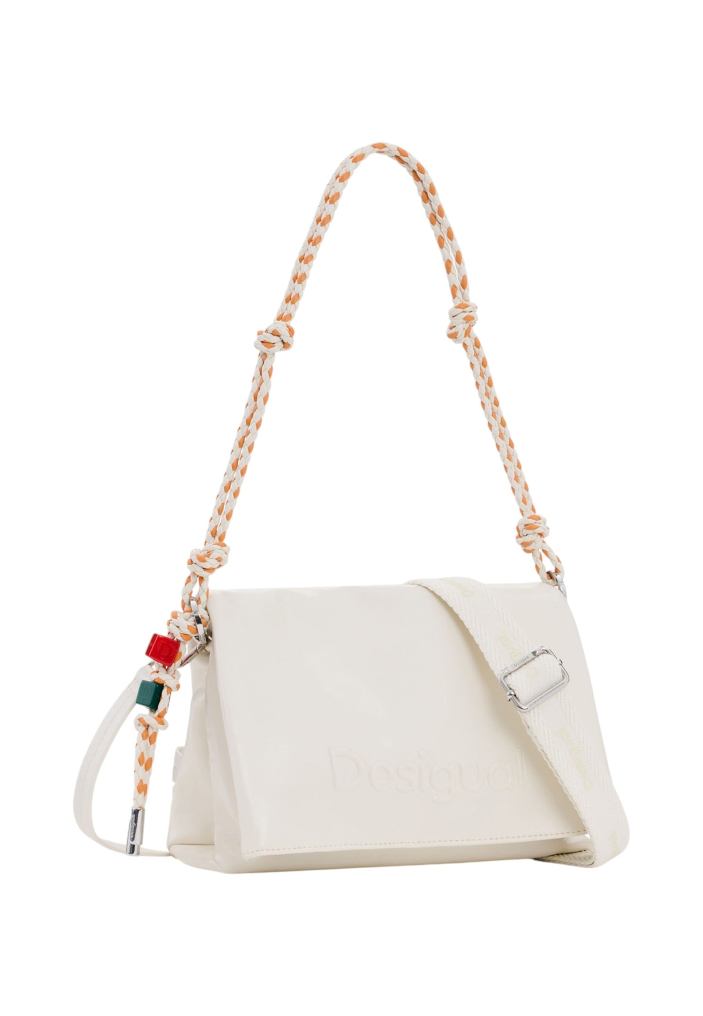 Borsa A Tracolla Donna Desigual  Half Logo Venecia 4.0 Ecru 26SAXPAB