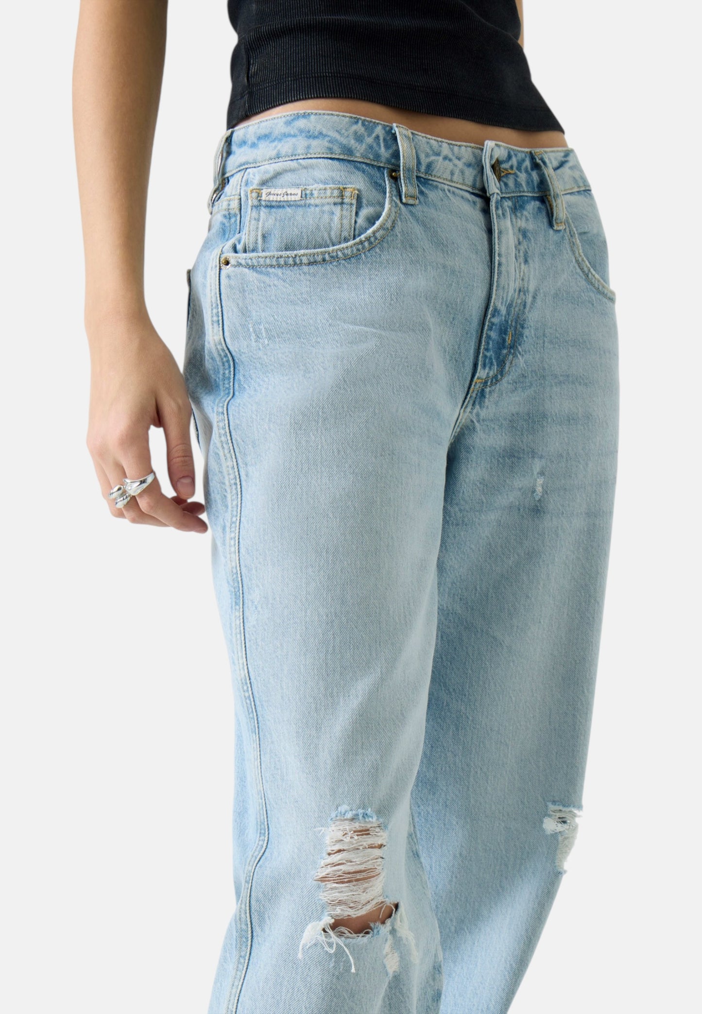 Jeans Straight Leg Donna Guess Marble Vintage Gj Boyfriend W6RA0ID5M5D