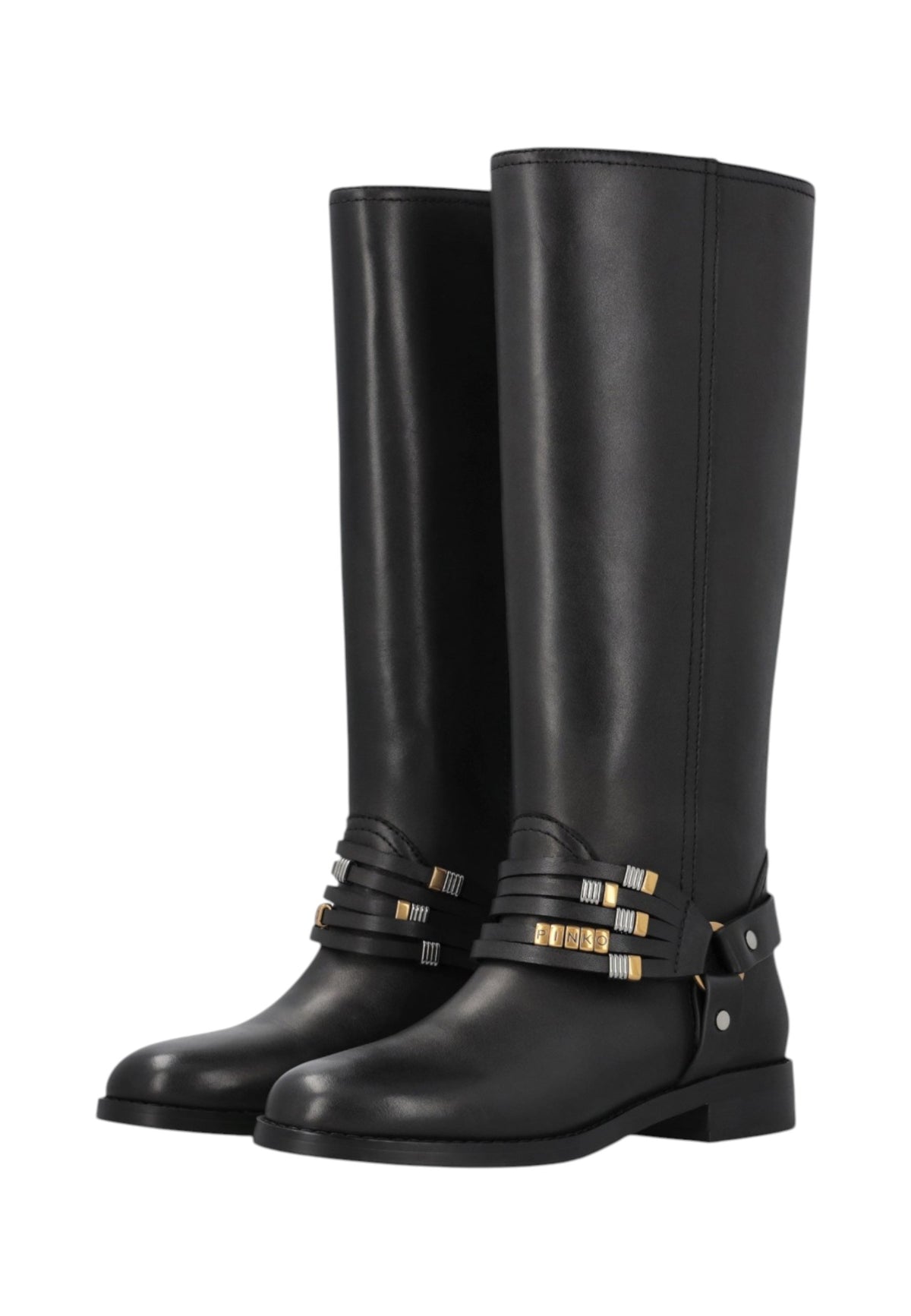Stivali  Donna Pinko Con Cinturino E Fibbia, Fondo Carrarmato Cheval 01 SD0583P001