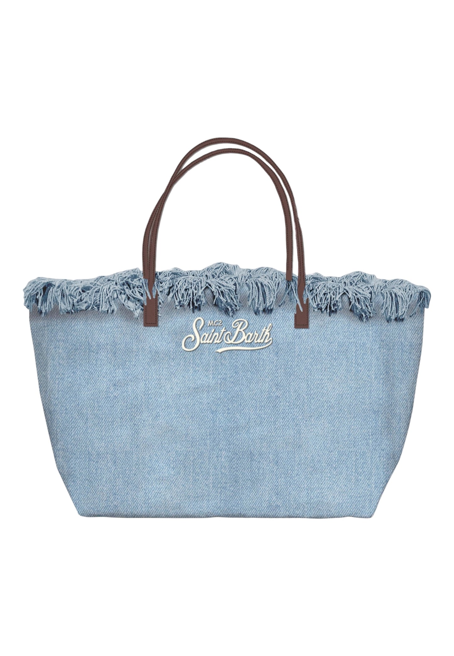Borsa A Spalla Donna Mc2 Saint Barth Denim City Bag Fringe CBF0001