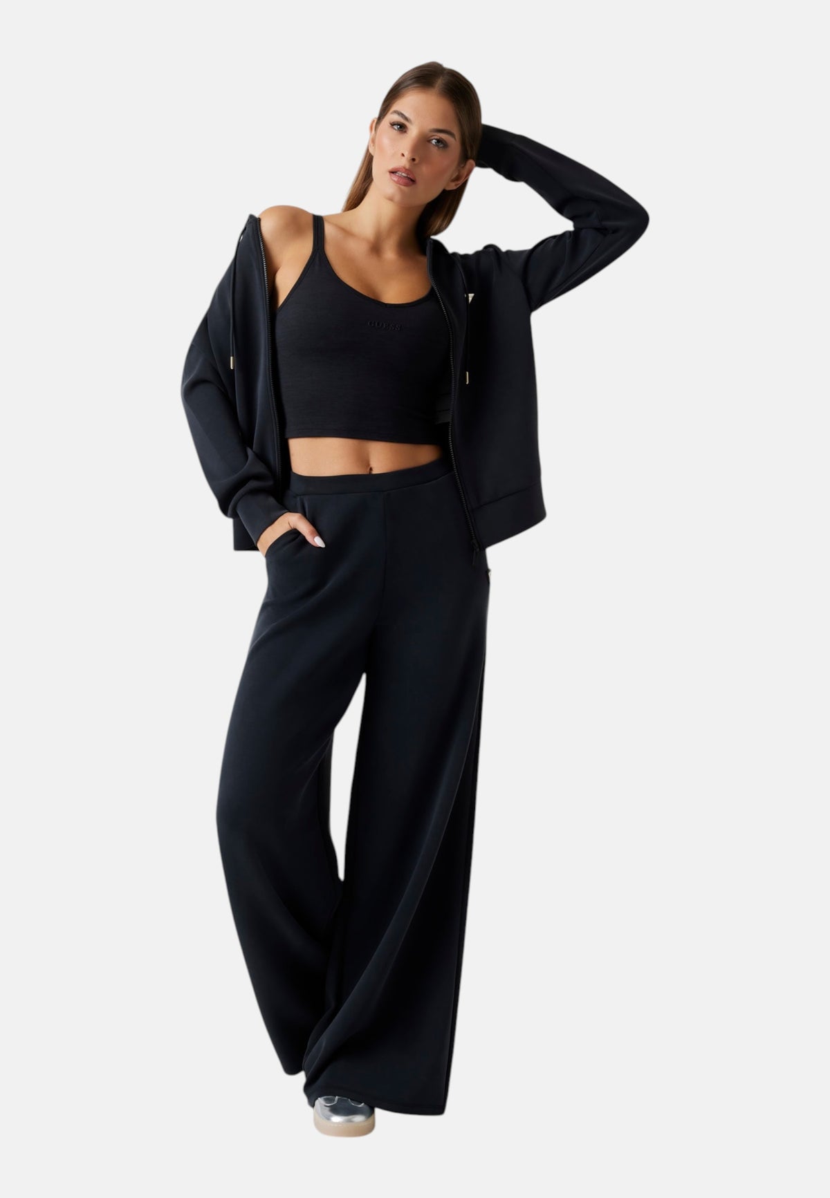 Pantaloni Wide Leg Donna Guess  Olympe V4YB07KCAY2