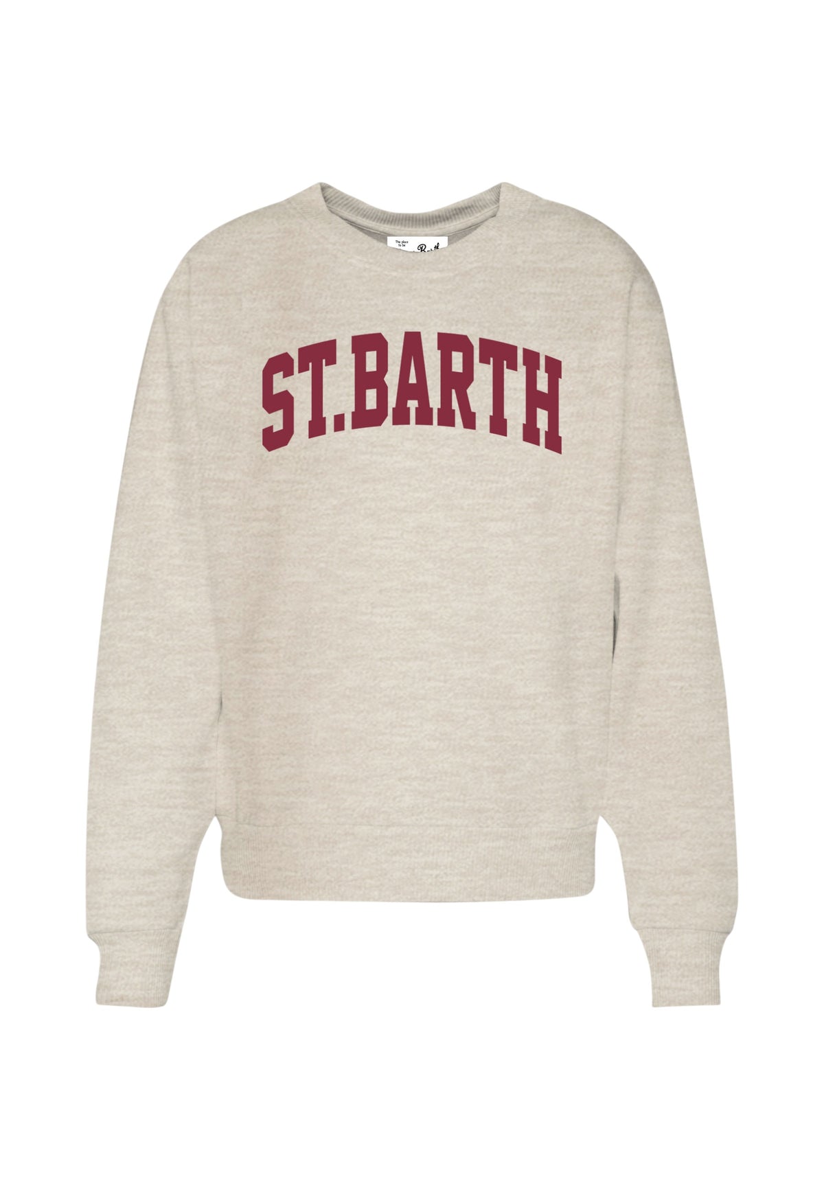 Felpa A Girocollo Donna Mc2 Saint Barth Maniche Lunghe, Polsi E Fondo A Coste, Il Logo Saint Barth Sul Davanti Stardust W STDW001-STB