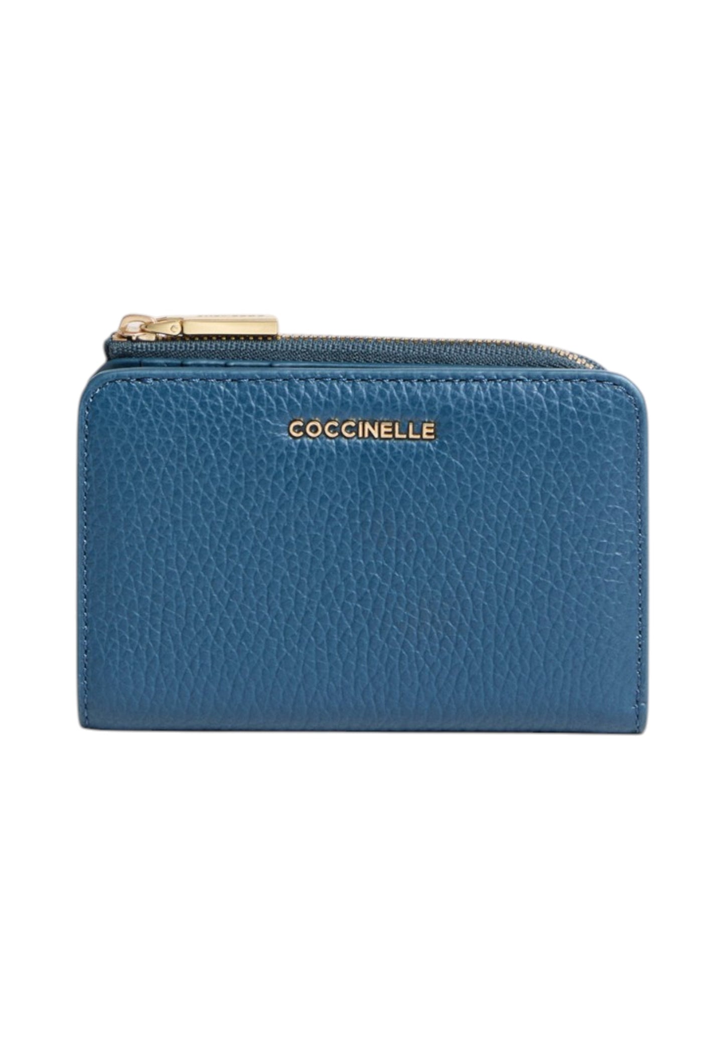 Portafoglio Con Zip Donna Coccinelle In Pelle Martellata Metallic Soft Small E2MW511D101