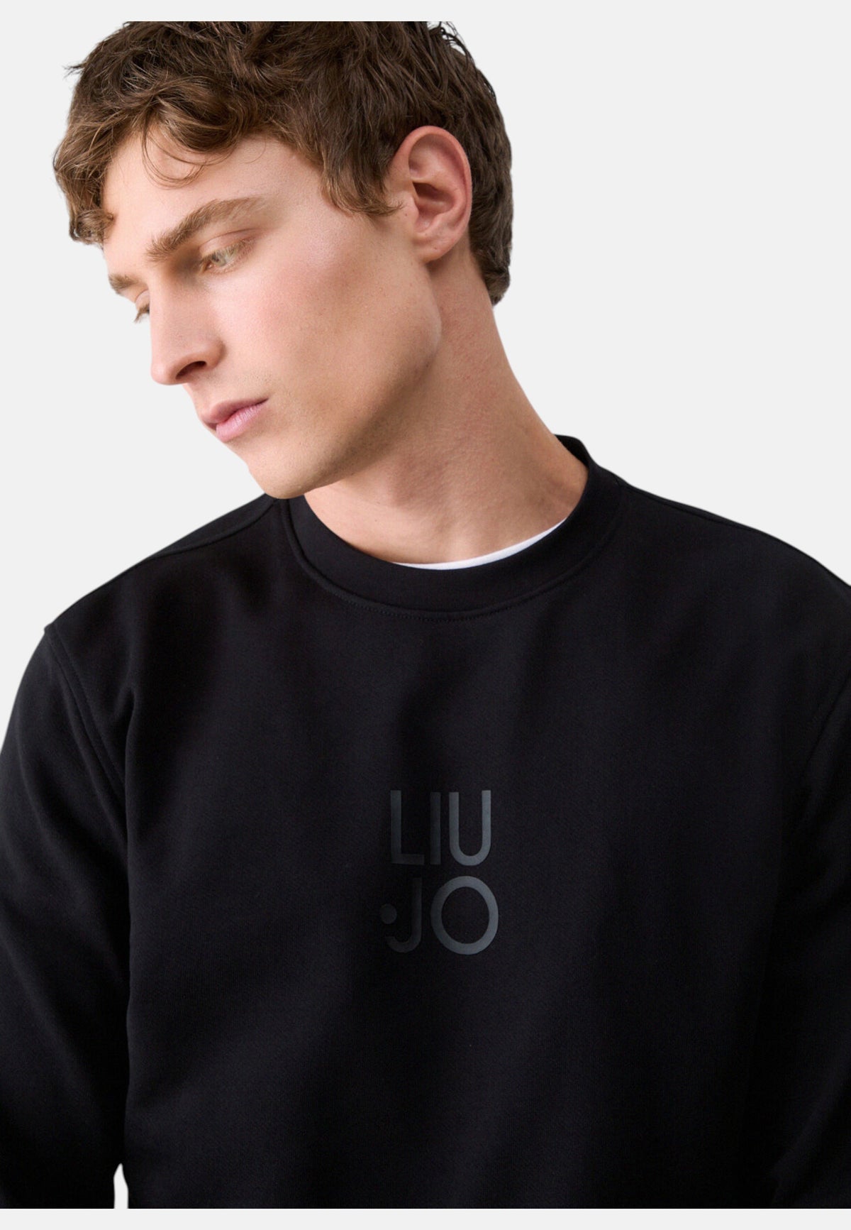 Felpa A Girocollo Uomo Liu Jo Con Logo Frontale Liu Jo  QF6074F0946