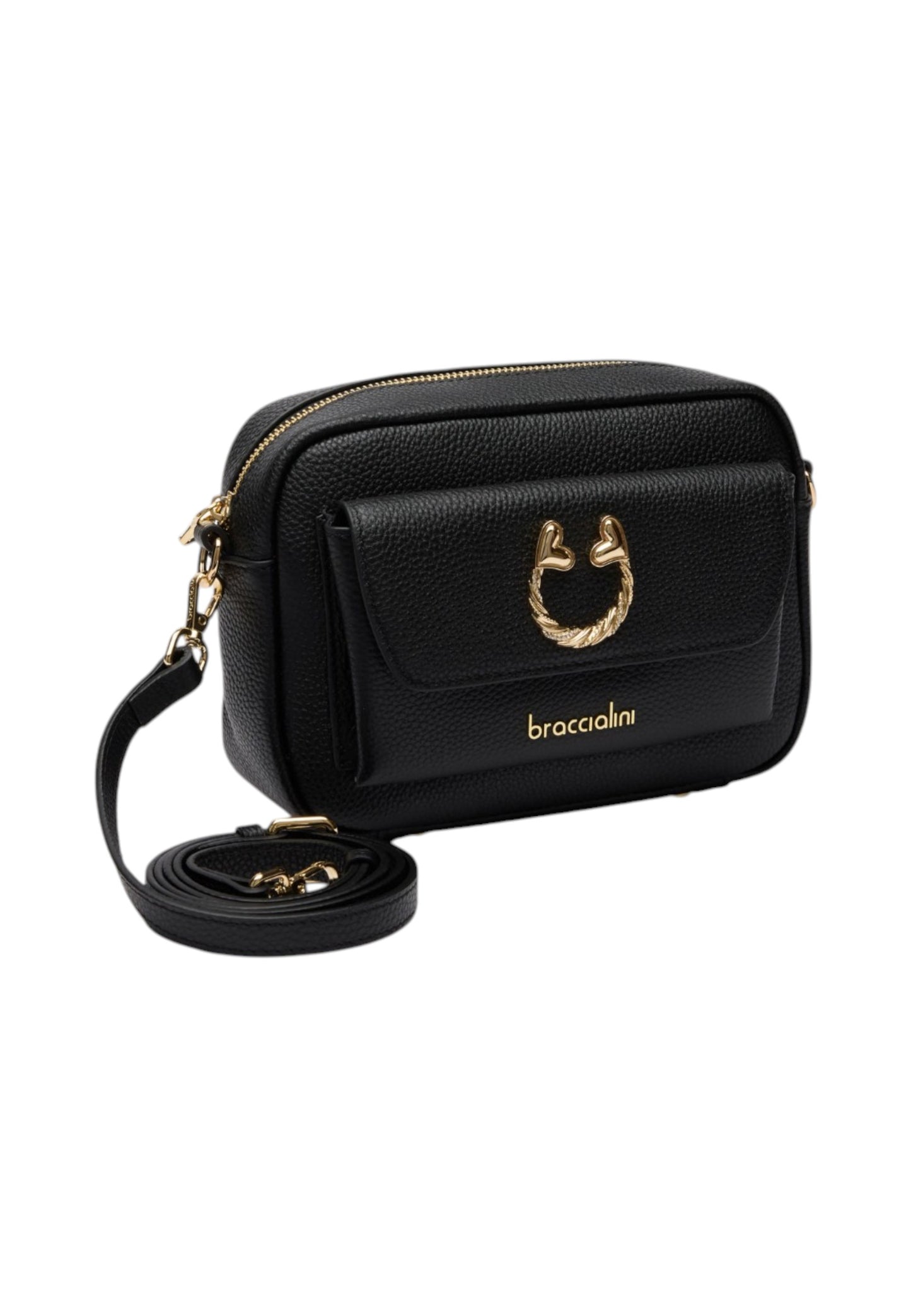 Borsa A Tracolla Donna Braccialini In Pelle Con Anello Decorativo Intrecciato Dolly B19097PP