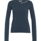 T-Shirt Manica lunga Donna Liu Jo A Righe Con Ricamo  WF6440J3988