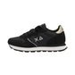 Sneakers Basse Donna Sun68 Stile Running, Nylon E Suede, Dettagli Laminati Ally Silver Gold Z46202