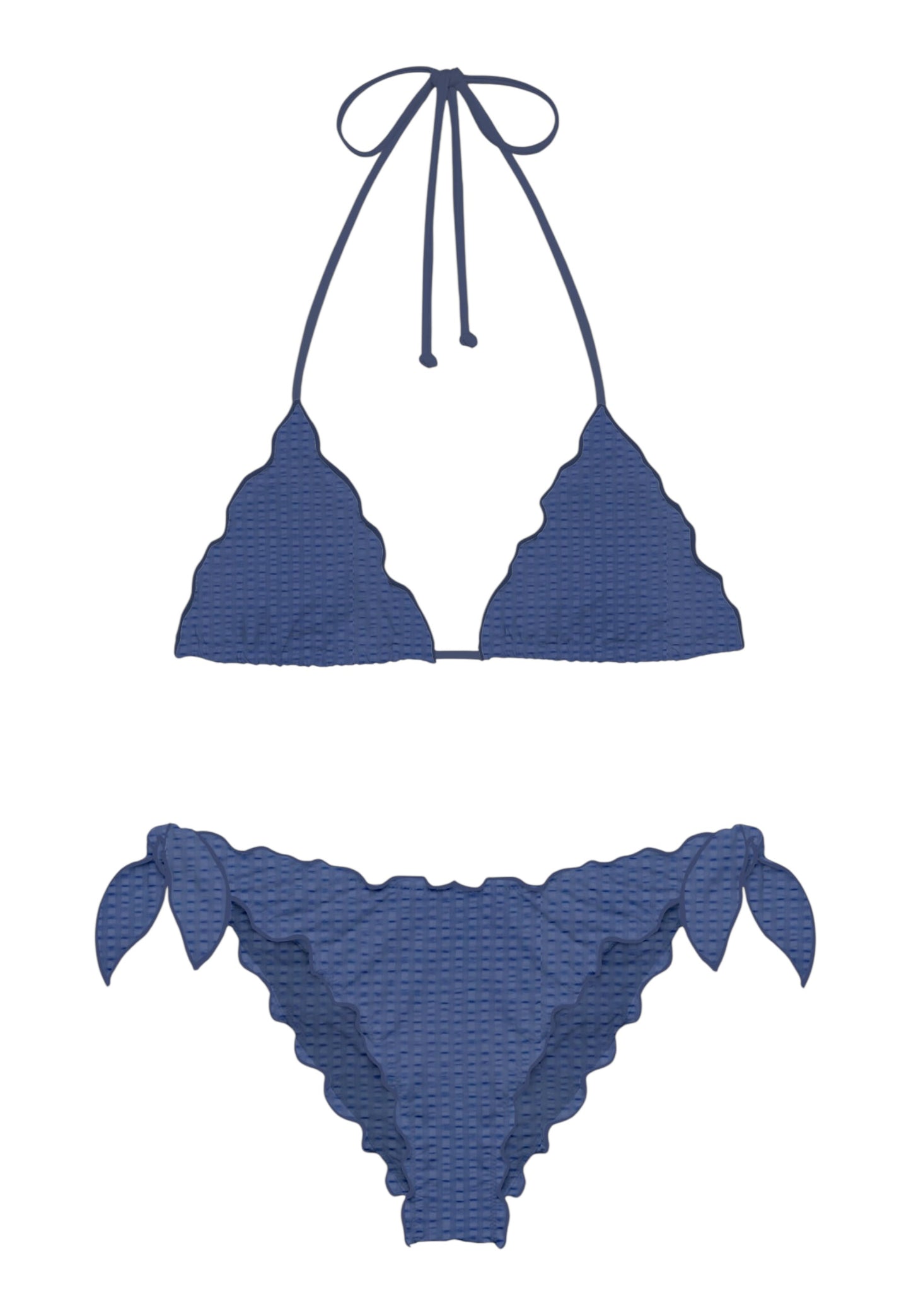 Bikini 2 Pezzi Donna Mc2 Saint Barth Triangle Frou Frou Sagittarius + Slip Moon, Seersucker Sarius SARI001