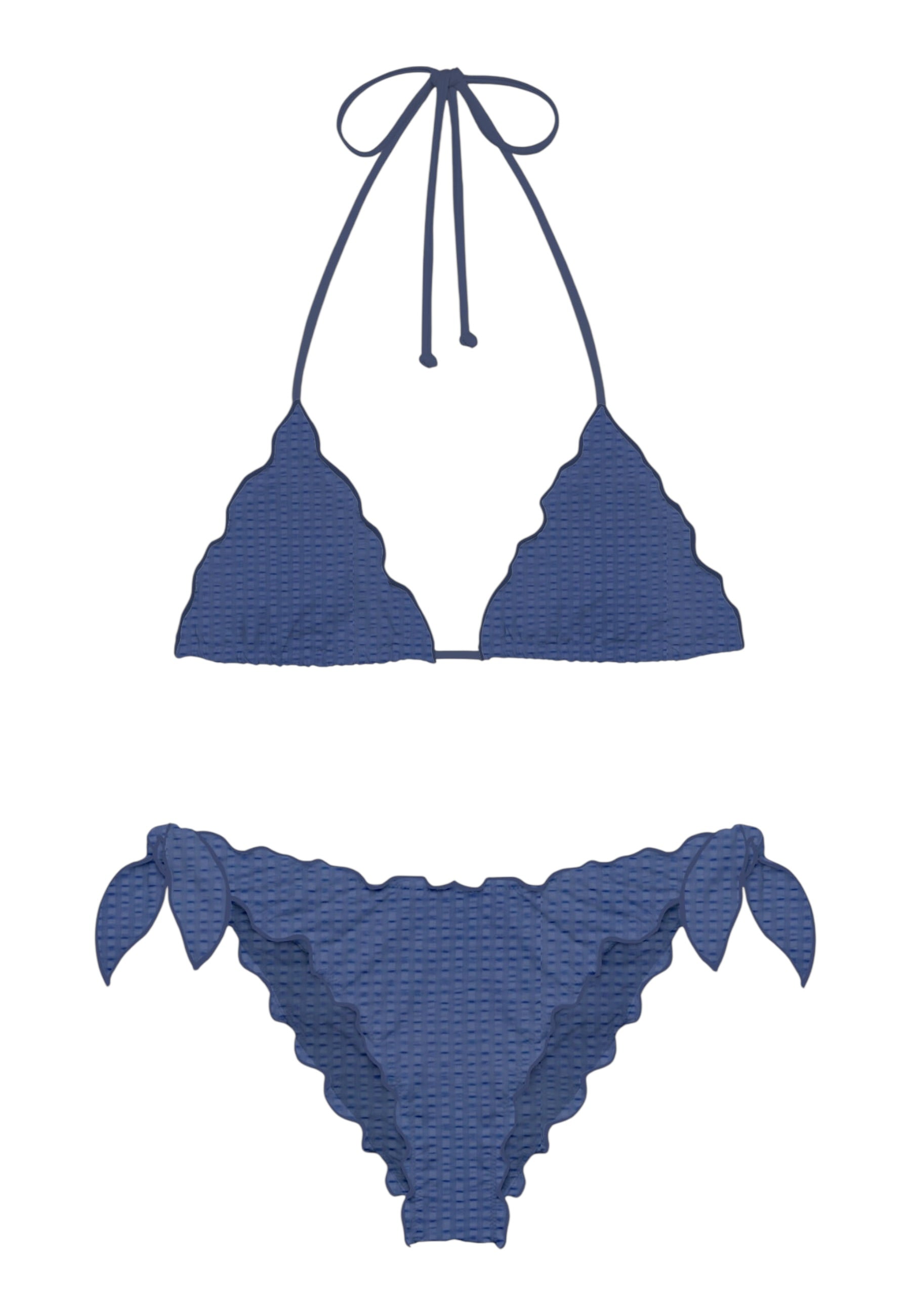 Bikini 2 Pezzi Donna Mc2 Saint Barth Triangle Frou Frou Sagittarius + Slip Moon, Seersucker Sarius SARI001