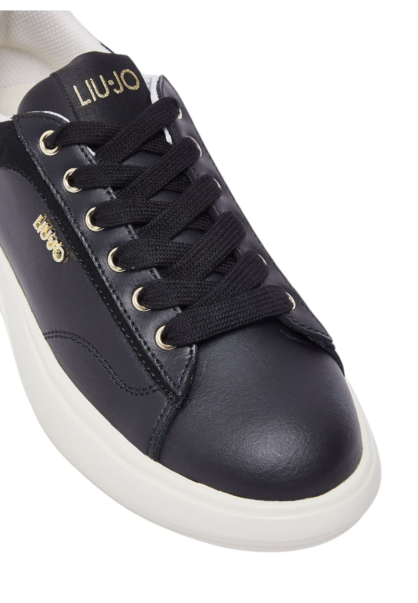 Sneakers Basse Donna Liu Jo In Pelle Di Vitello E Pelle Scamosciata Con Dettagli Oro Casper 01 BA6069P0304