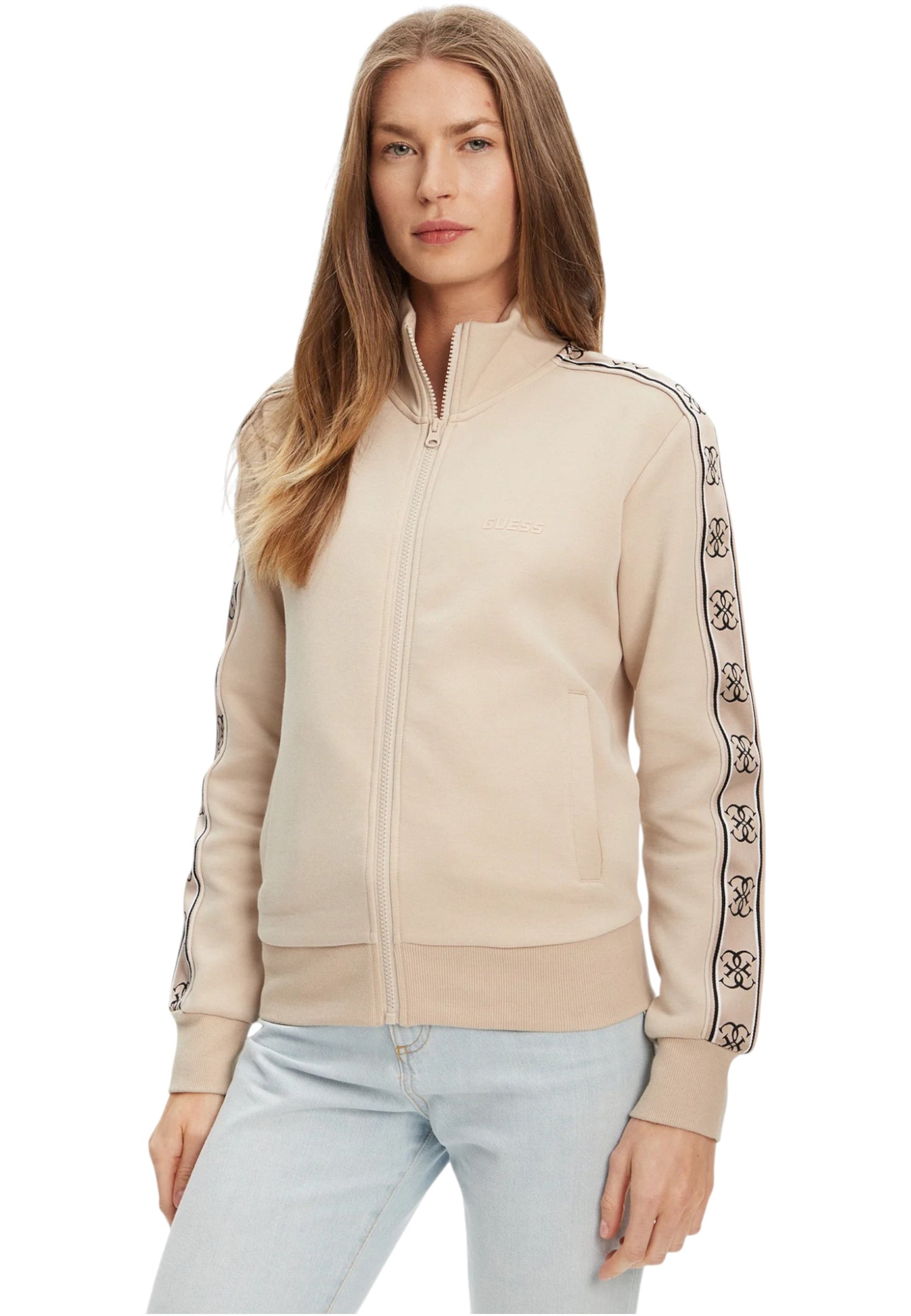 Felpa Con Zip Donna Guess  Britney V2YQ16KB3P2