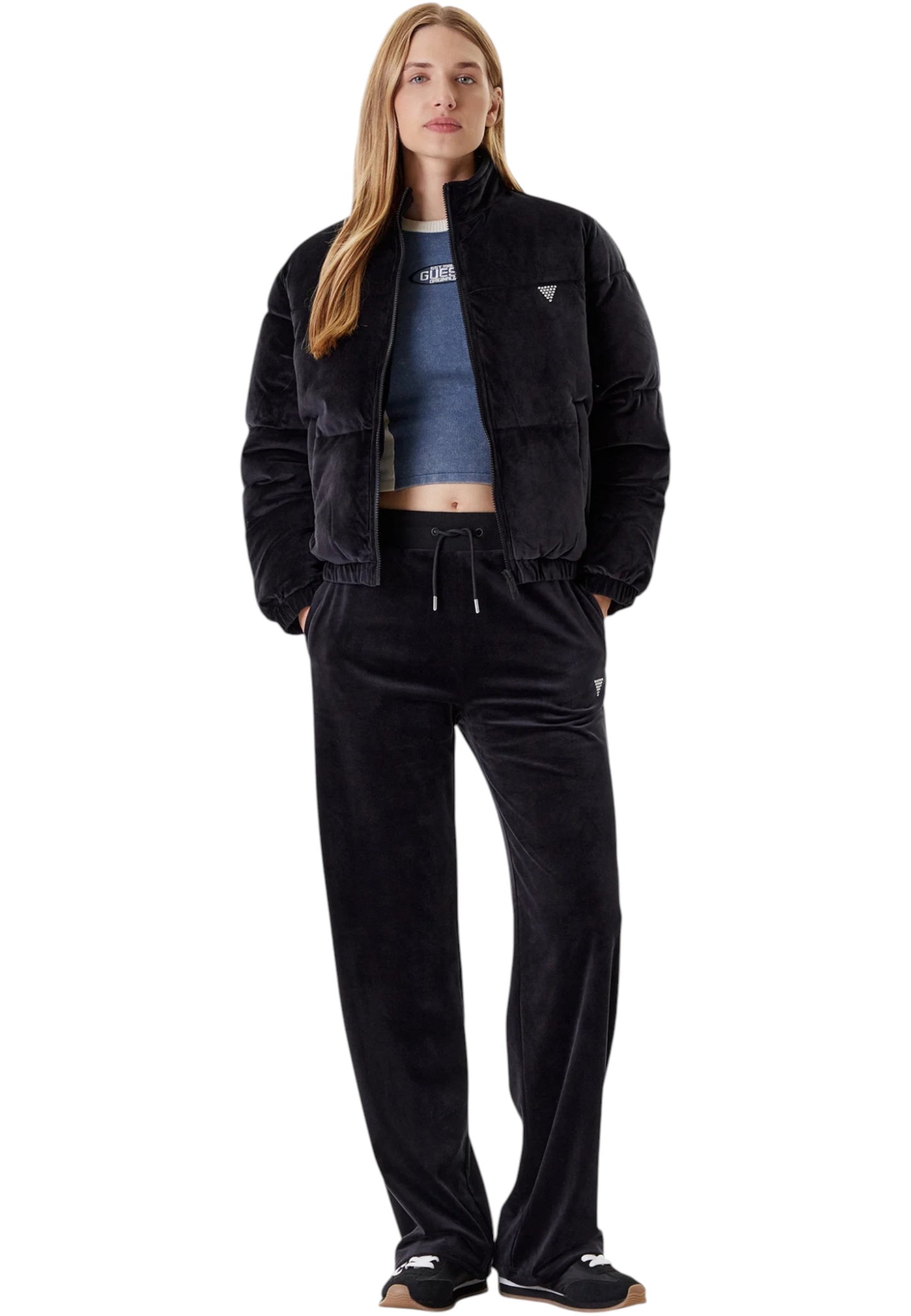 Piumino Corto Donna Guess Puffer Couture V4BL03K0232