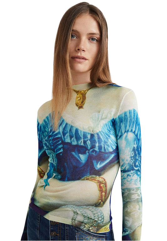 T-Shirt Manica lunga Donna Desigual   21WWTKC2