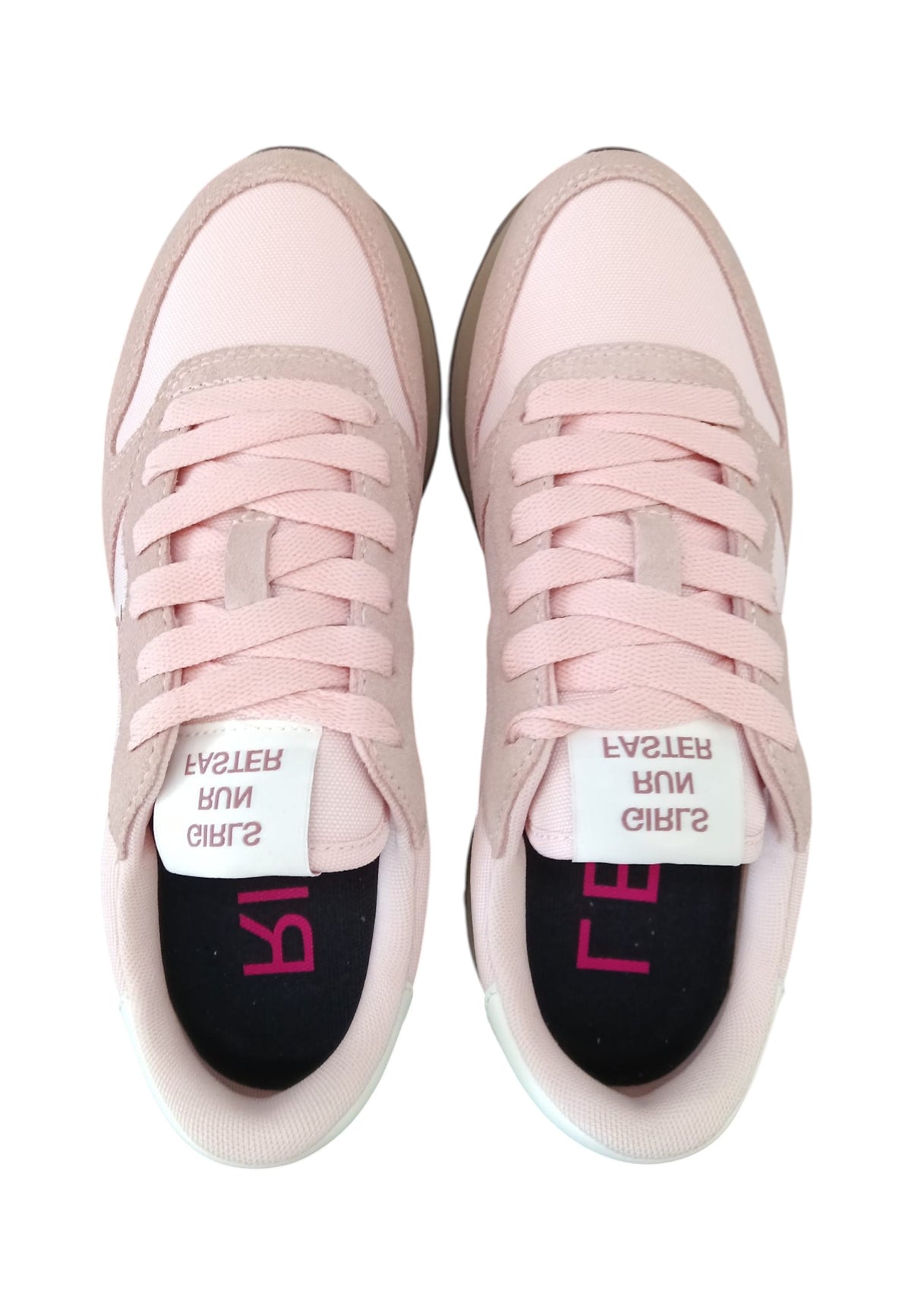 Sneakers Basse Donna Sun68 Stile Running, Nylon E Suede, Logo Ricamato Ally Solid Z46201