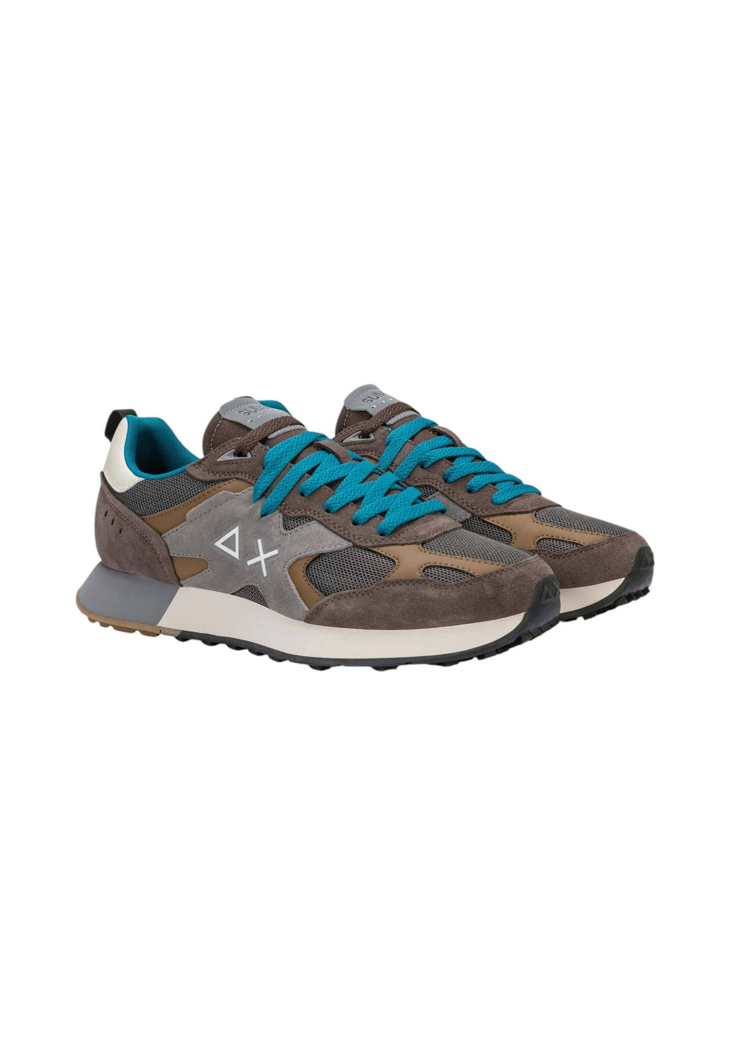 Sneakers Basse Uomo Sun68 Stile Running, Nylon E Suede, Maxi Logo, Outdoor Jaki Outdoor Z46124