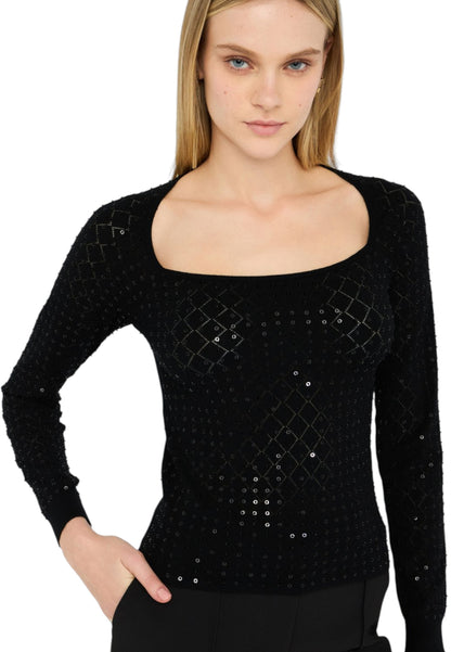 Maglia  Donna Liu Jo Con Paillettes  CF5027MS18F