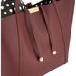 Borsa A Spalla Donna Braccialini Reversibile, Manico doppio, Chiusura con coulisse, Design reversibile con interno a pois, Dimensioni: 45 x 11 x 30 Cm Double B19323PP
