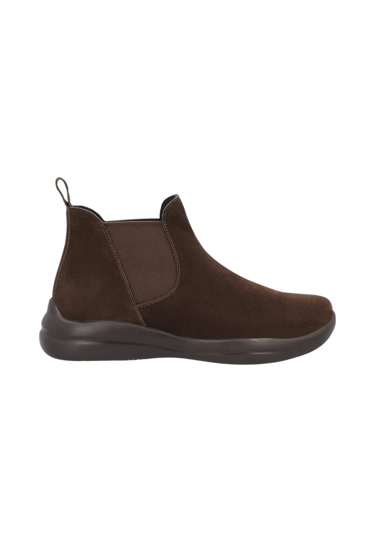 Stivaletti Chelsea Donna Frau Pelle scamosciata, Comfort-Tech, Elastici laterali, Suola ultraleggera, Sottopiede estraibile, Made in Italy Waxy A43C4