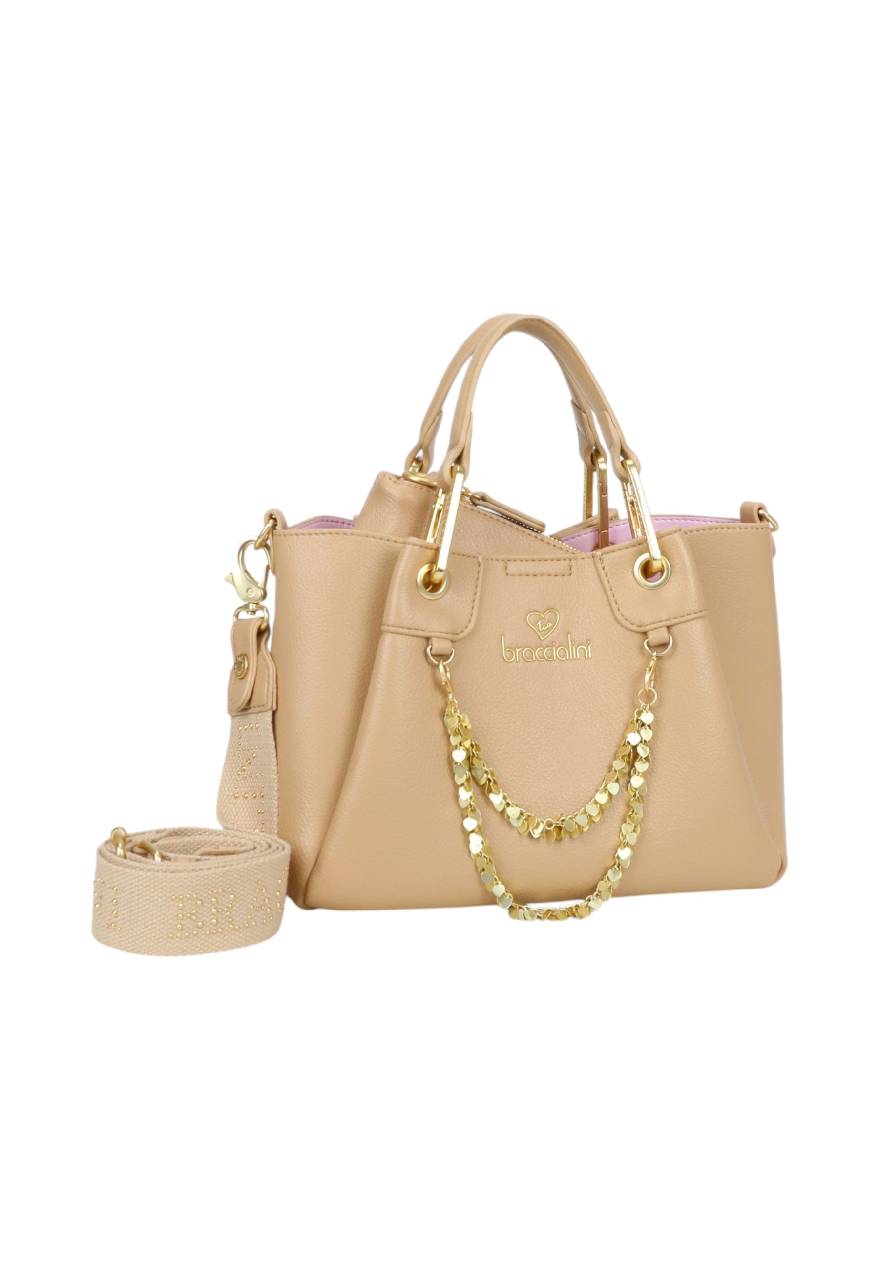 Borsa A Mano Donna Braccialini Small Con Doppio Manico Con Tracolla Amy B18810YY