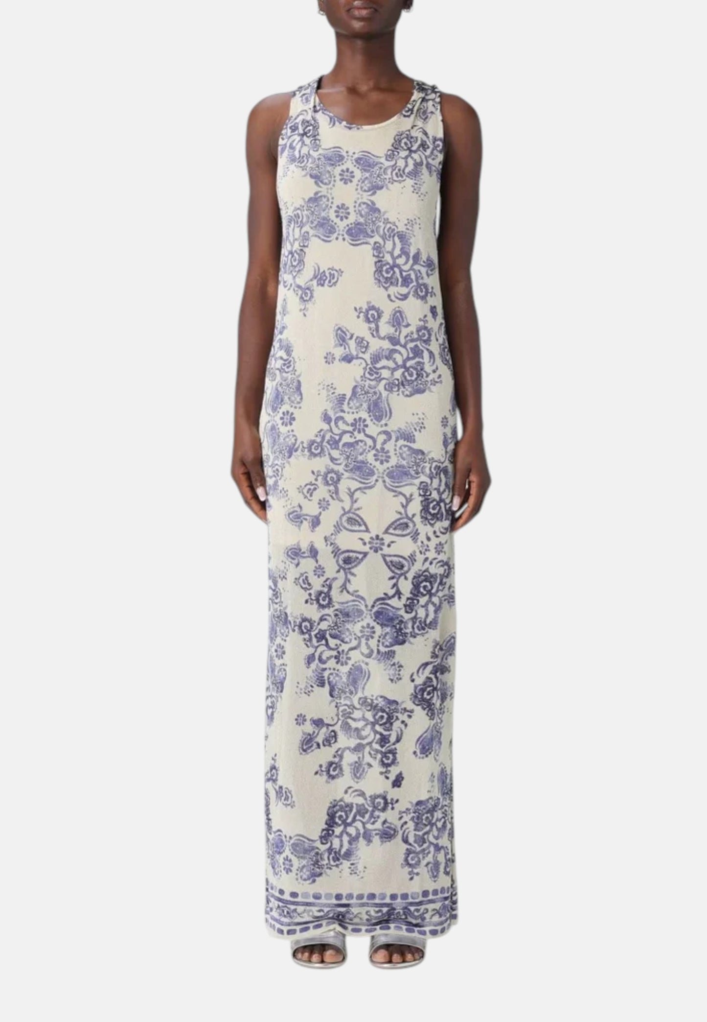 Vestito Lungo Donna Liu Jo In Maglia Stampata  CA6333MA71N