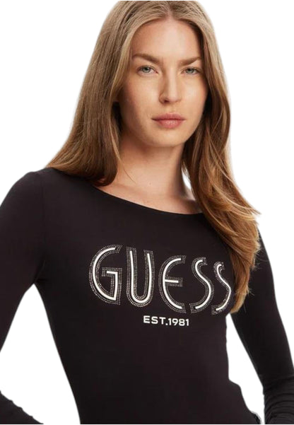 Body Manica lunga Donna Guess  Neva Hotfix Logo W5YP05K68D2