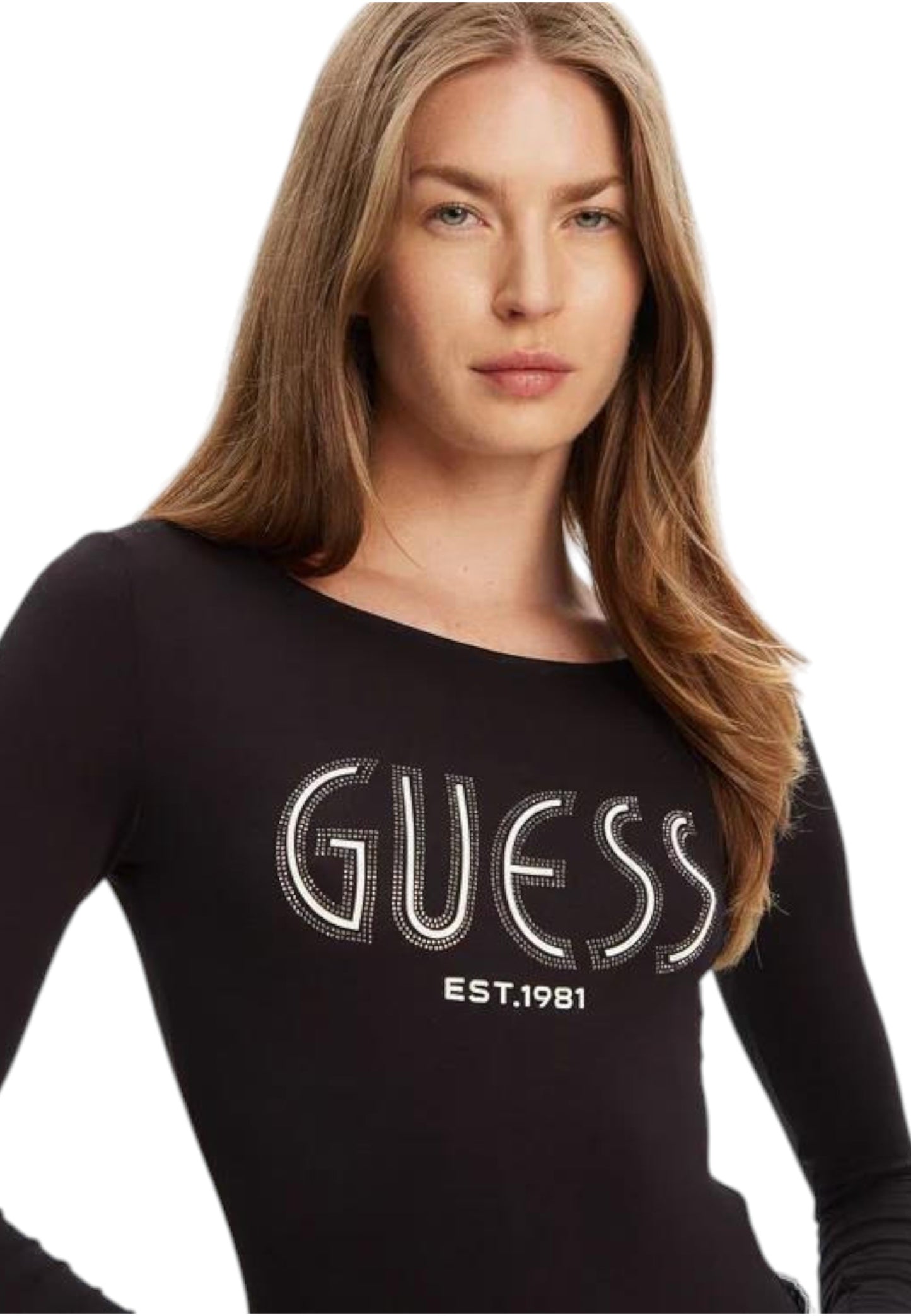 Body Manica lunga Donna Guess  Neva Hotfix Logo W5YP05K68D2