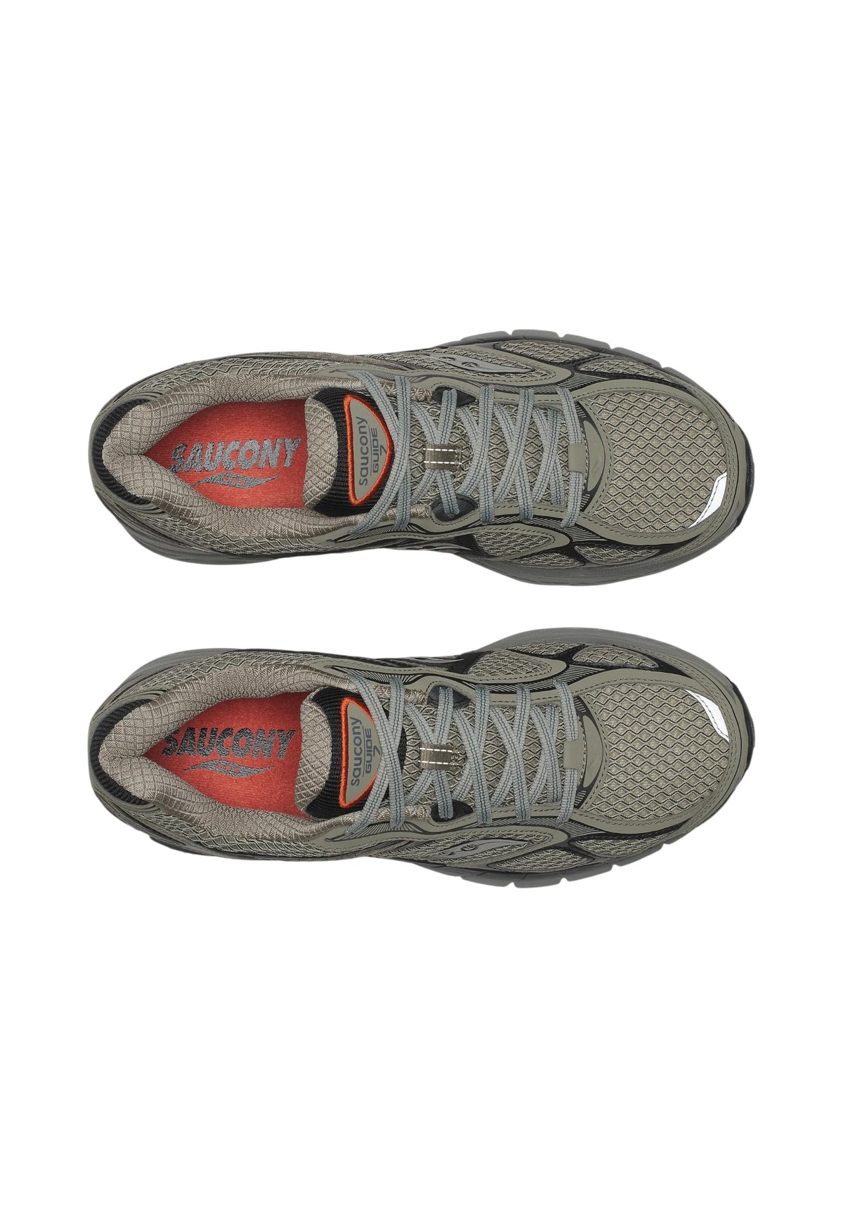 Sneakers Basse Uomo Saucony Chiusura con lacci, Tomaia in mesh traspirante, Tecnologia Power Grid, Dettagli riflettenti, Struttura leggera e ammortizzata Progrid Guide 7 S101493