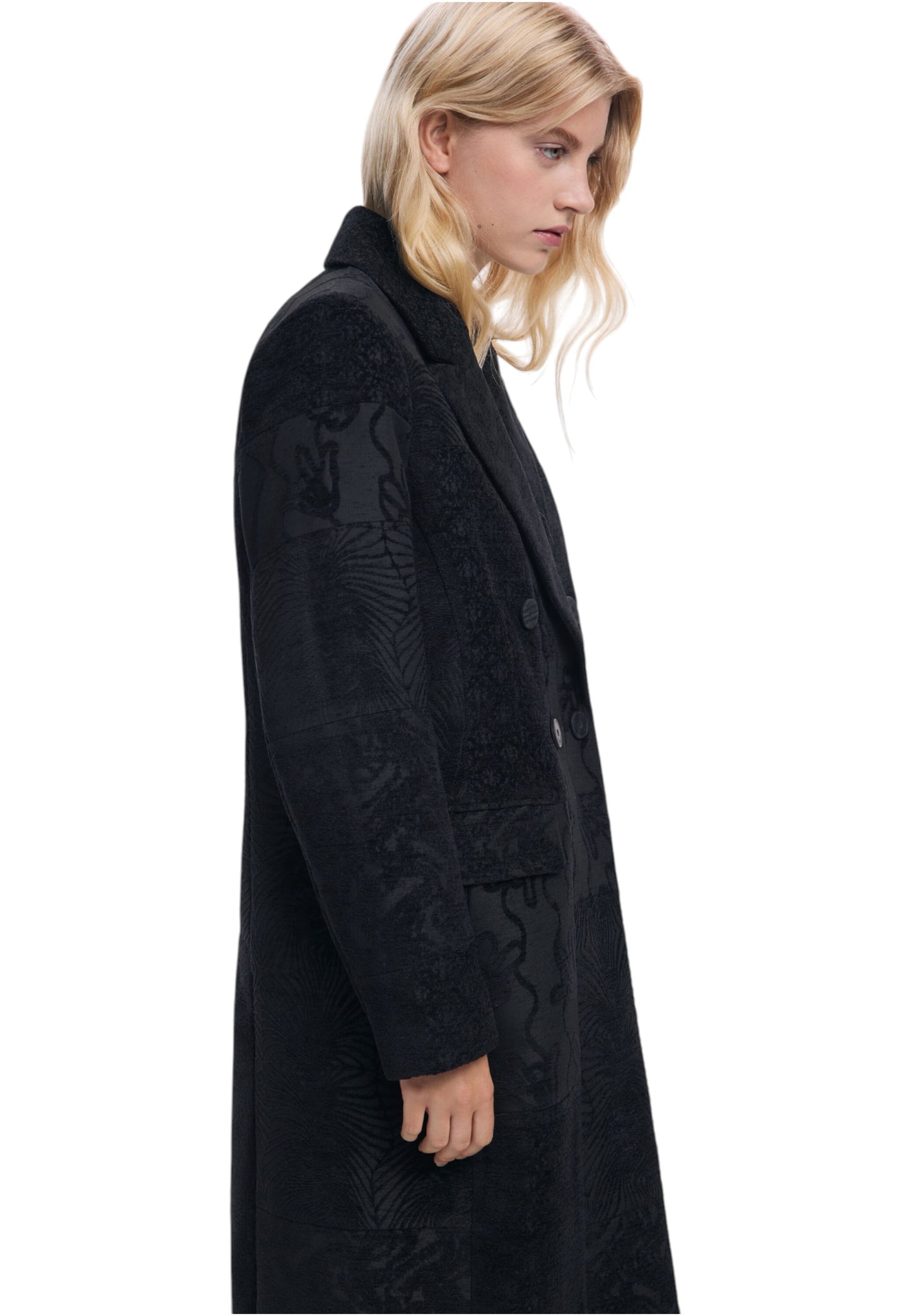 Cappotto  Donna Desigual  Patch Black 25WWEW16