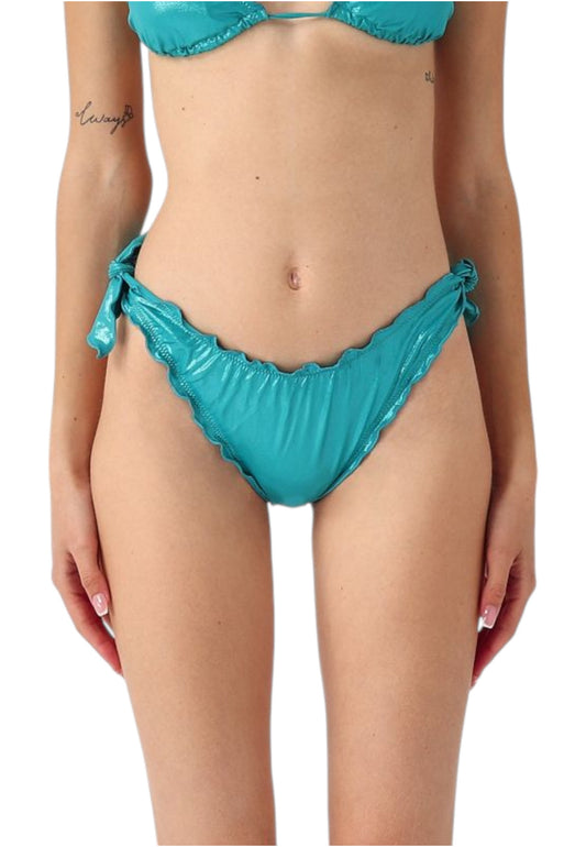 Bikini Pezzo Sotto Donna Mc2 Saint Barth Frou Frou Con Nodi Laterali Moon - Lurex Saint Beach