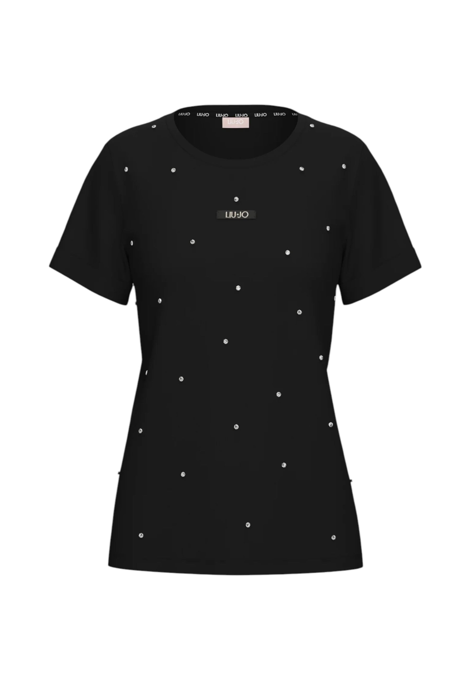 T-Shirt Manica Corta Donna Liu Jo Strass Eco Line TA6157JS923