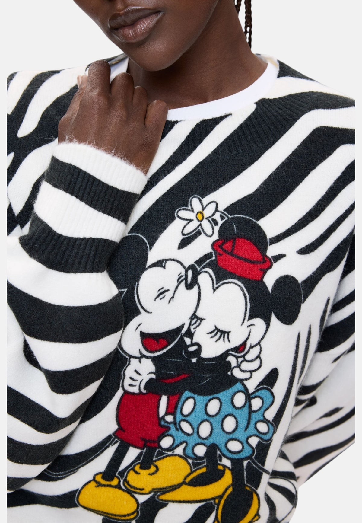 Maglione A Girocollo Donna Desigual Fit regular, Maglia grossa Hug Mickey 26WWJF48