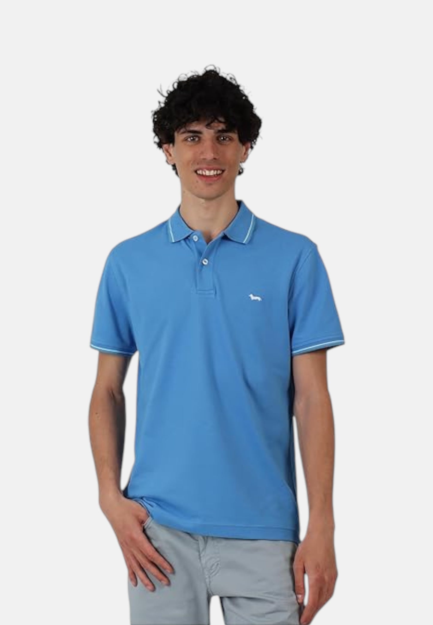 Polo Manica Corta Uomo Harmont & Blaine Con Orli E Righini A Contrasto  LNQ032020862