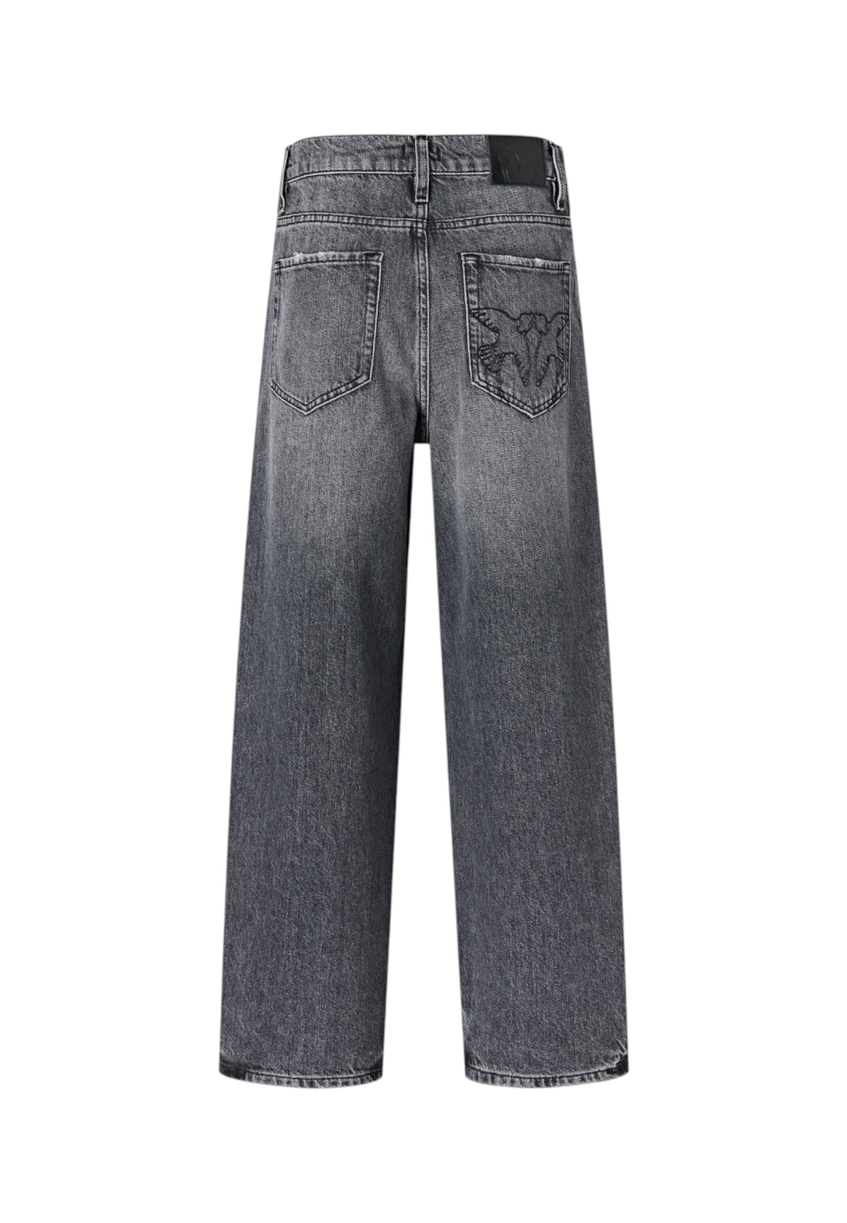 Jeans Barrel Fit Donna Pinko Vestibilit� balloon, gamba arrotondata e pi� stretta al fondo, vita regular con passanti, denim in cotone e lyocell, ricamo Love Birds sulla tasca posteriore Estelle 103857A2RY